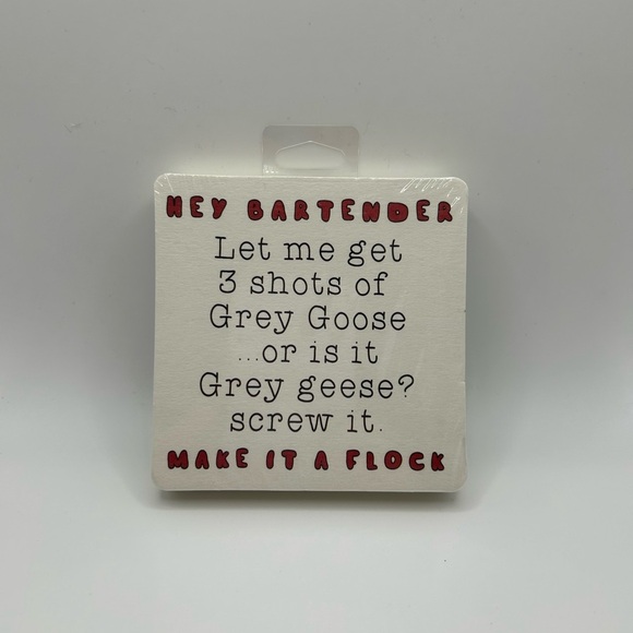 Other - Funny Grey Goose Bar Coaster (pack includes 6 paper coasters)